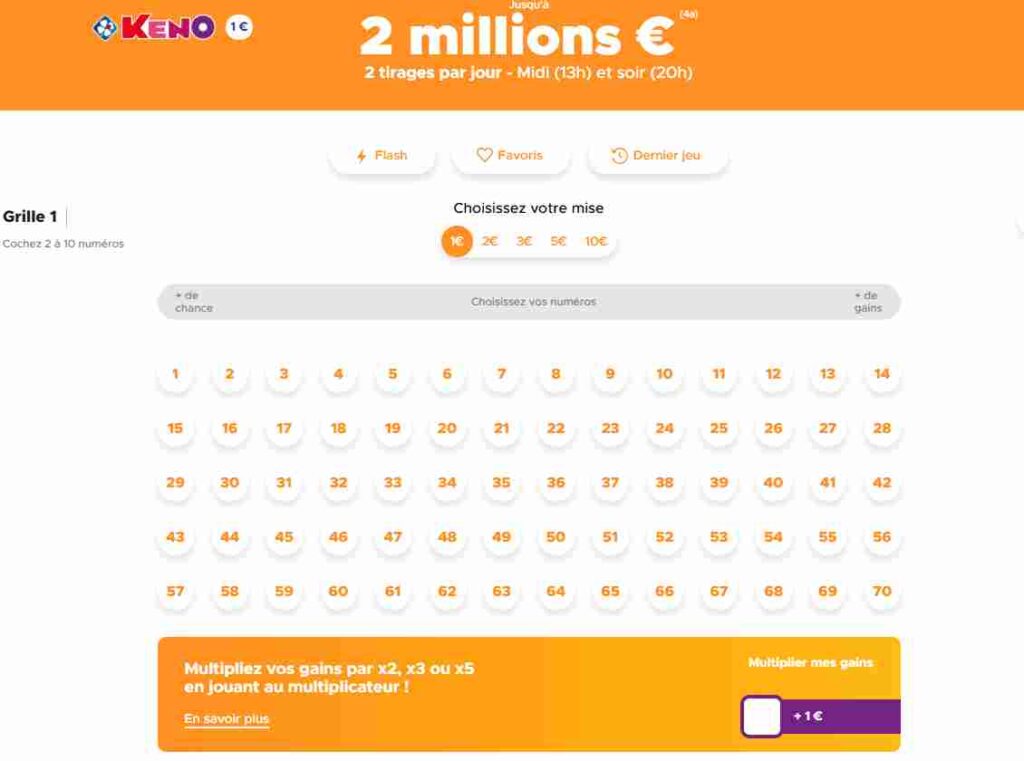 Je prépare mes grilles keno